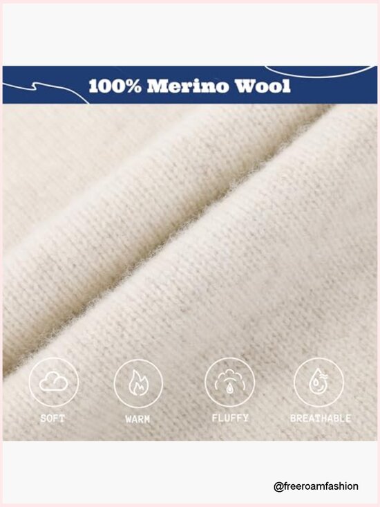 Unisex 100% Merino Wool Winter Balaclava Hooded Scarf Hat main image 4